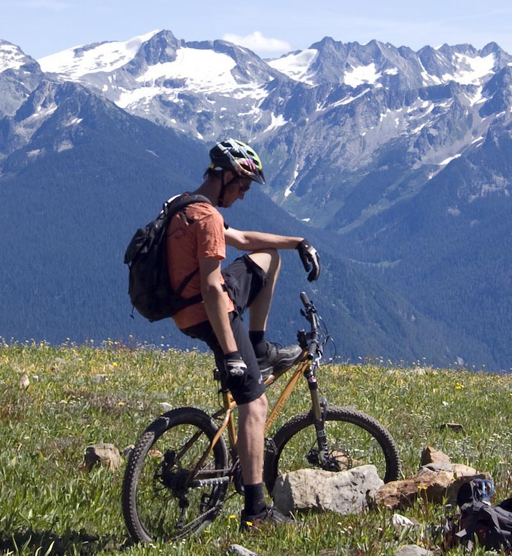 Jordy on Frisby Ridge Revelstoke - Chromag Stylus seat and handlebar