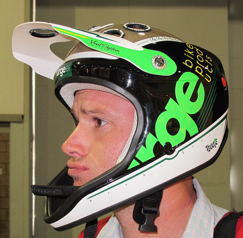 Indoor Day One Pics - Urge Archi Enduro Helmet in Veggie finish.