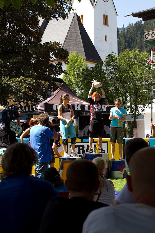 ladies on the podium winning Birgit Braumann