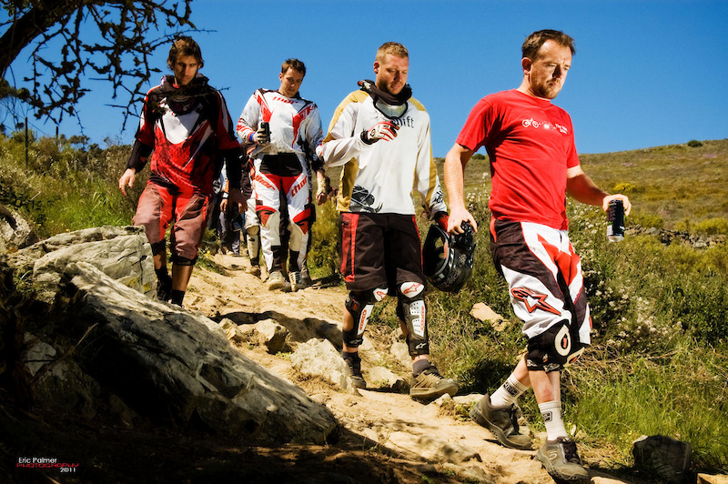 On the way down after the race. Seems red white amp black are the 2011 colours haha