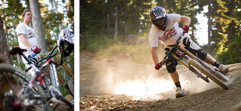 Aaron Gwin at Trek Session Carbon Launch in Whistler BC Sept 2011. Photo by Sterling Lorence
