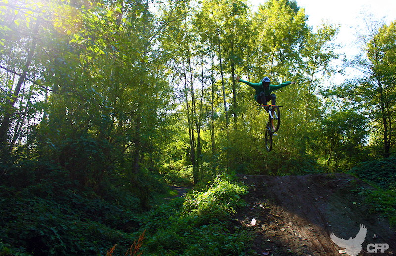 MX tricks on a mountain bike. Cliff Hangers FTW