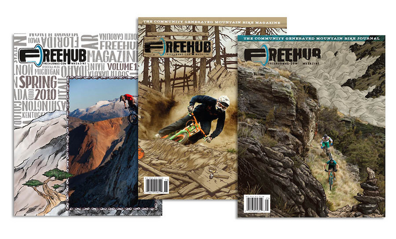 Our 3 issues that have been produced to date. It is all generated by the Mountain Bike Community around the globe 