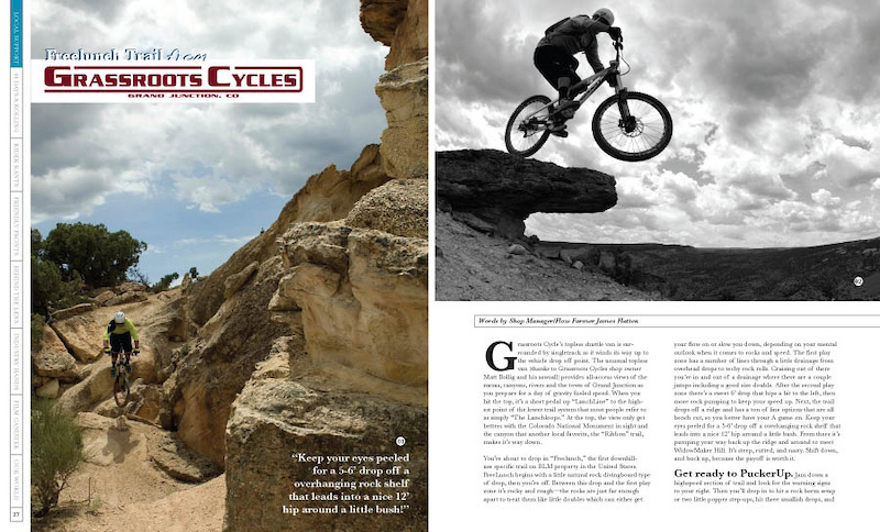 Shop owner of Grassroots cycles wrote a trail and ride review on the Freelunch Loop in Grand Junction CO.