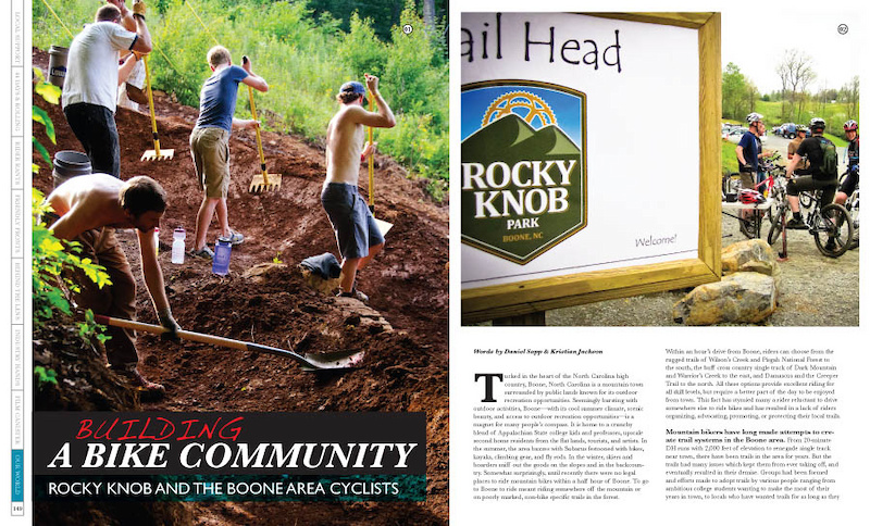 One of our new community generated articles on the Rocky Knob Bike Movement in Boone NC.