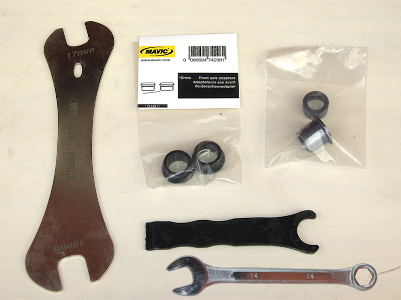 Things You ll need clockwise 17mm cone wrench Mavic 15mm front-hub endcaps Mavic 142 12mm rear-hub endcaps Mavic bearing adjust tool 14mm cone wrench or open-end wrench.