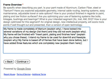 sample submission form