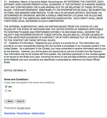 sample submission form