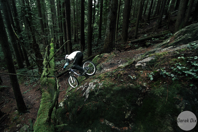 Greasy rock variation with a heavily intrusive log looming over the line.