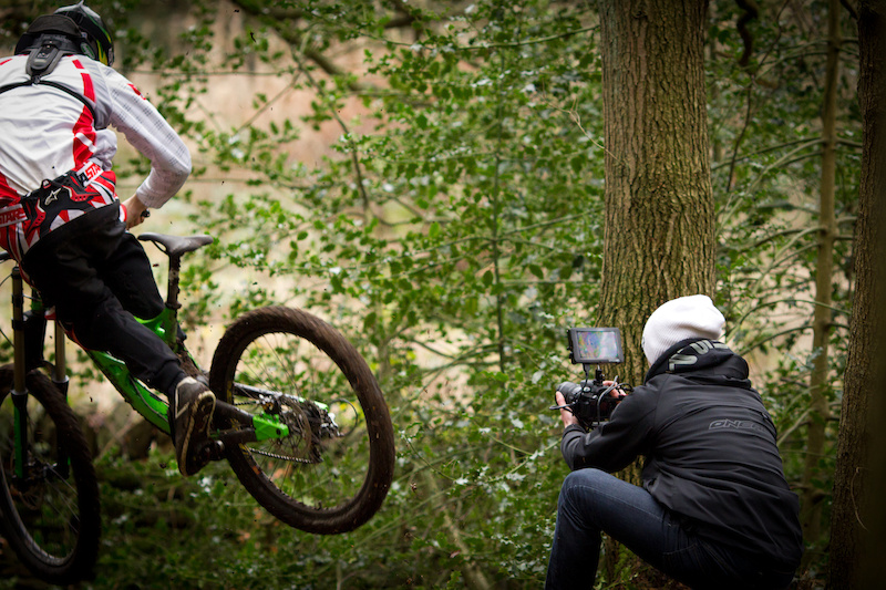 Me Fiming with the small HD DP6 Field monitor.