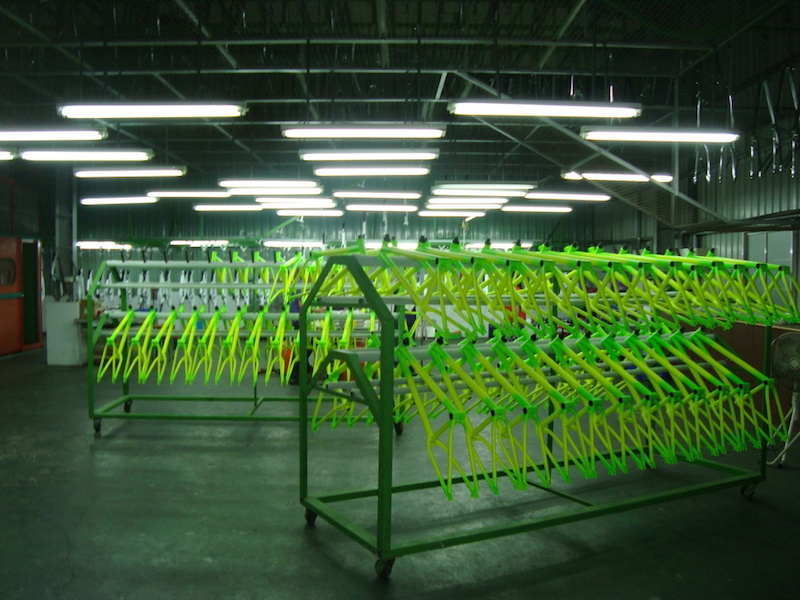 Majesty and Suburban frames in Lemon amp Lime one of the new finishes for 2012 waiting for decals.