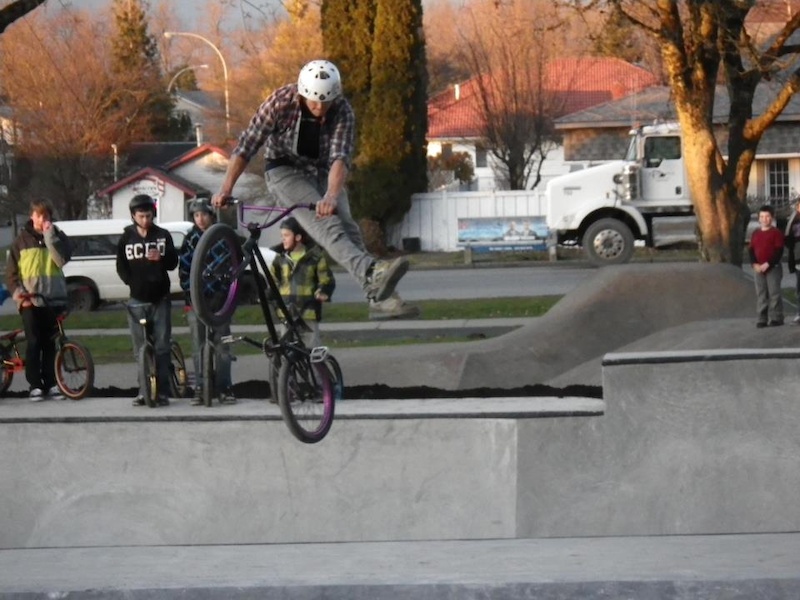 riding the new park