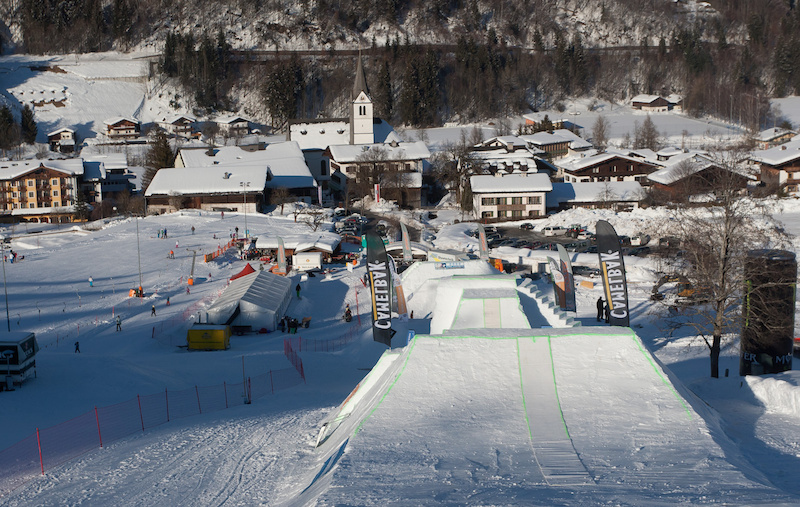 The course with town below it looks easy but the drops are huge.
