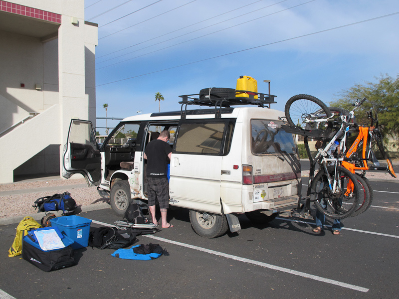 REpacking the van.