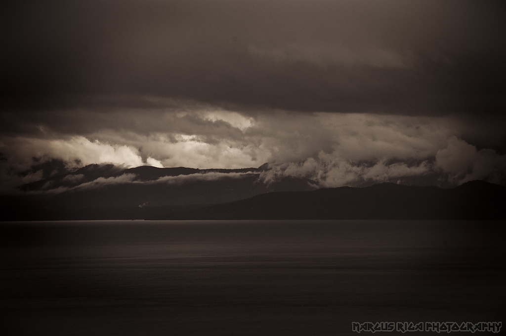 From the top of Broom Hill the Washington coast is just a twenty minute illegal boat ride away.