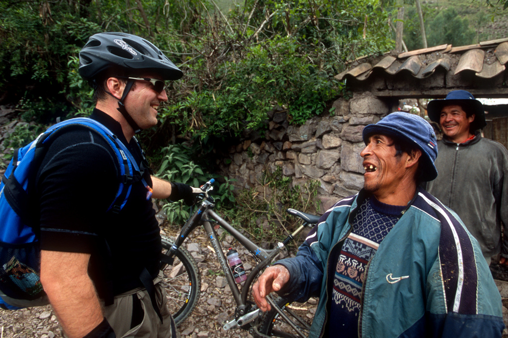 Not much explanation needed. Lou Mazzante shares a slice of life with a local Peruvian on a trail.