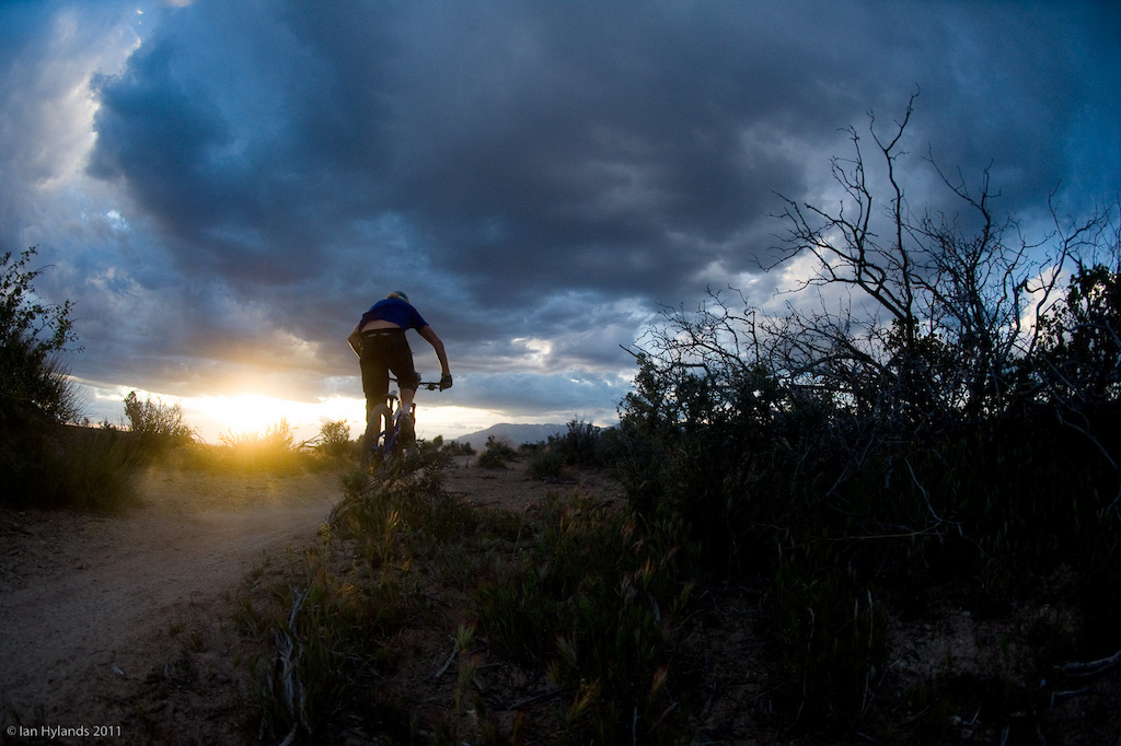 When I'm thinking of favorite photos some of the ones that come to mind first are the ones that have the best memories attached to them. This ride down Jem trail in southern Utah was absolutely epic, 100% pinned, trying to beat the light and finishing up almost in total darkness. Kelly McGarry races the sun...