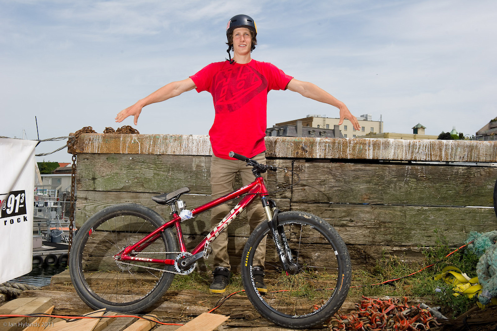 Brandon Semenuk with his Trek Ticket