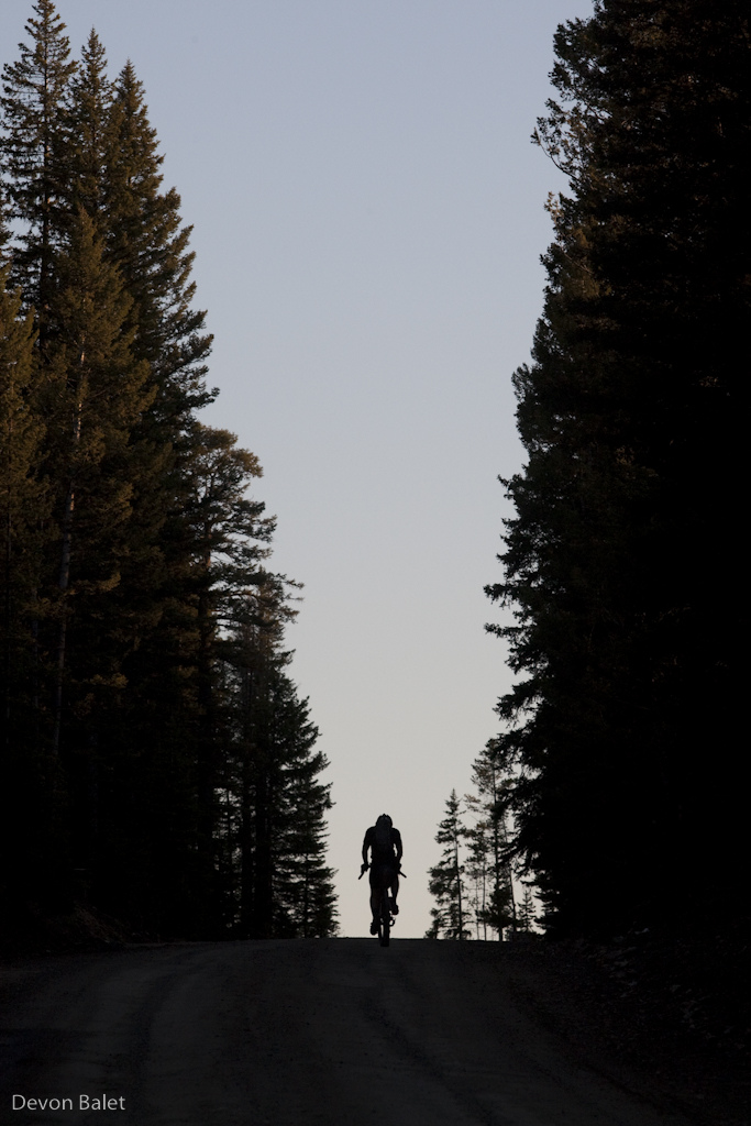 Rider topping out for the Divide.