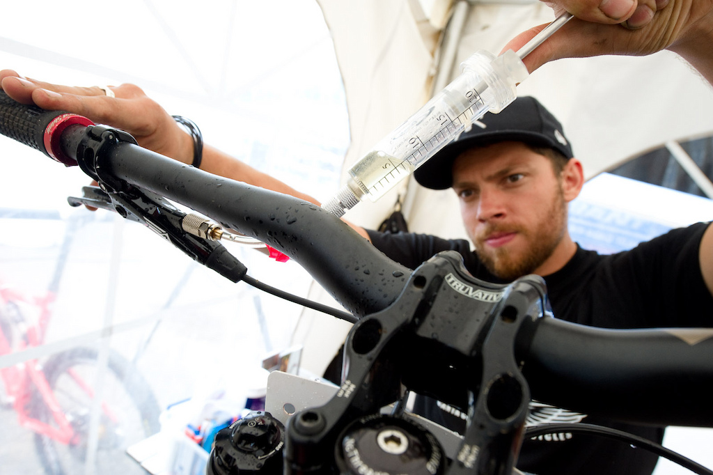 Going really fast means you need to be able to slow down quickly brakes are incredibly important. Travis bled Greg s brakes 3 times before he was satisfied with with how they felt on race day.