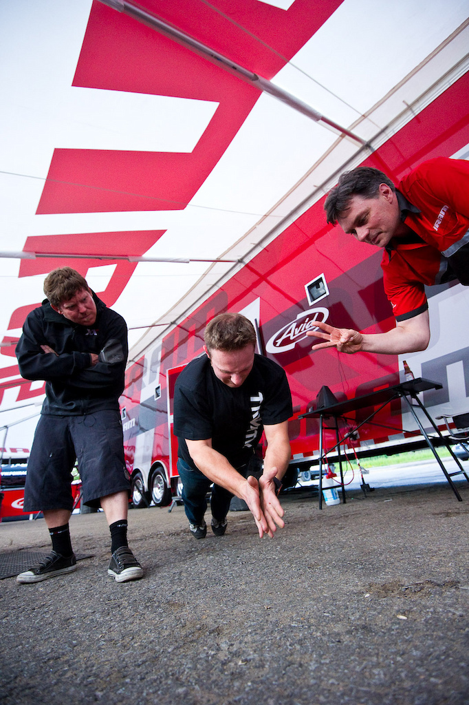 Boxxer Worlds is serious business. Our young padawan Evan Warner finds focus under the watchful eyes of Boxxer Jedi Masters John Dawson and the Wizard Shawn Cruickshanks in an after hours training session in the SRAM pits at Mt St Anne.
