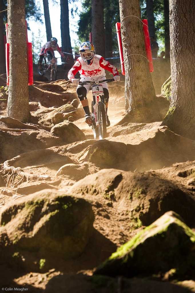 One of the few with a clean run--Steve Smith was blazing fast--a mere 1.27 behind Aaron Gwin.