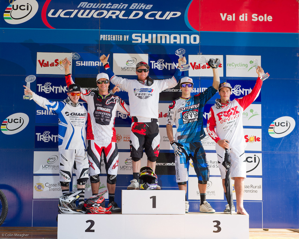 Men s Elite WC DH Overall Danny Hart 4 Greg Minnaar 2 Aaron Gwin 1 Gee Atherton 3 Steve Smith 5 .