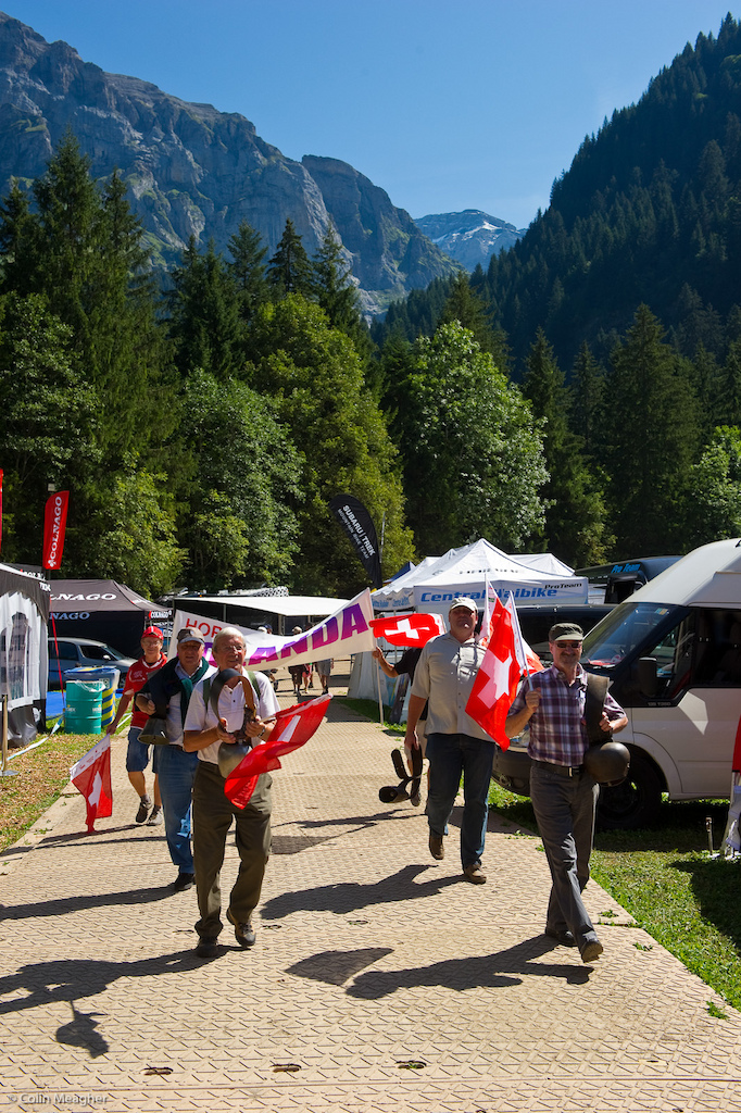 Swiss MTB fans redefining the term give it more cowbell. 