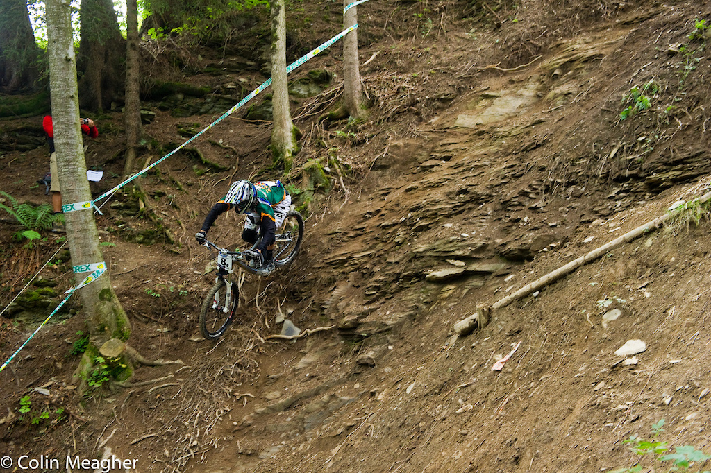Andrew Neethling ripped this line even a bit higher than most in an effort to find traction.