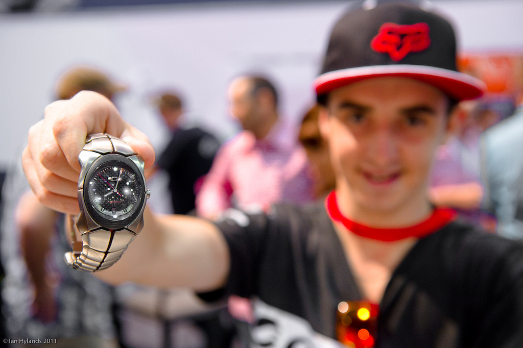 Danny Hart with his new Oakley Time Bomb 2.