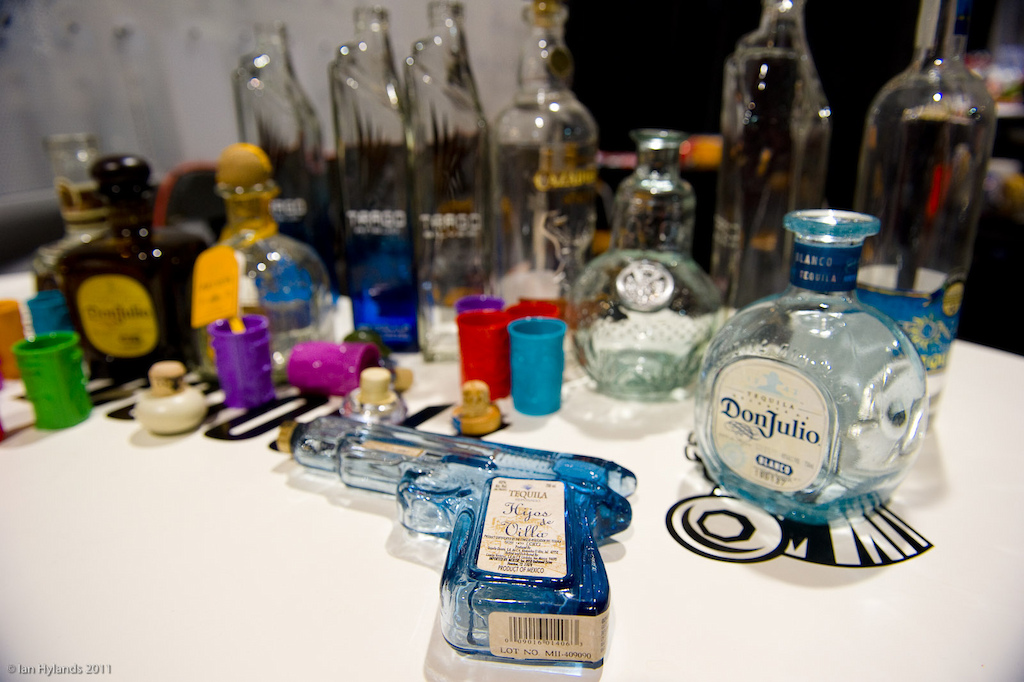 A few dead soldiers all that remained after the annual Tequila tasting party at the Ice Toolz booth at Interbike.
