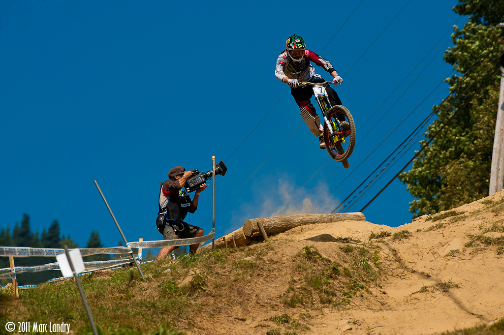 Brendan Fairclough over the famous hip at Mont-Sainte-Anne during 2010 World Championships.