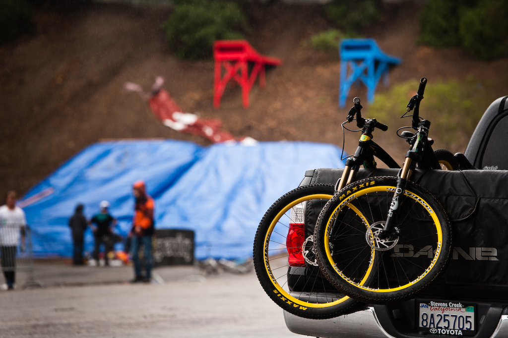 Cam McCaul s bikes ready to go.