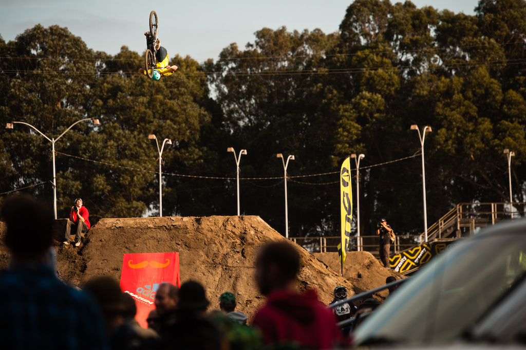 Linus Sjoholm secured 4th place in the head to head finals with smooth front flips like this one.