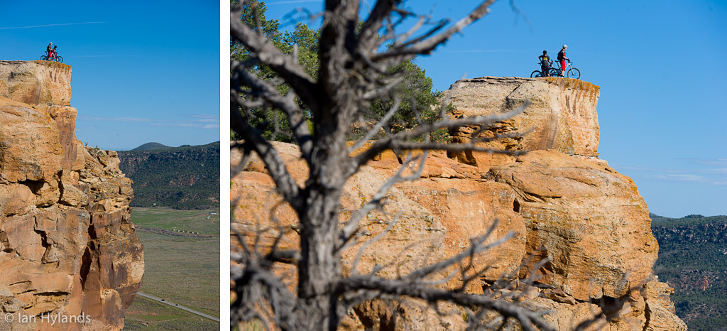 Katrina Strand and Brook Baker riding the Gooseberry Mesa trails in Utah.
