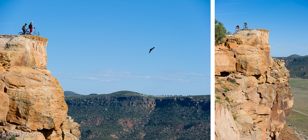 Katrina Strand and Brook Baker riding the Gooseberry Mesa trails in Utah.