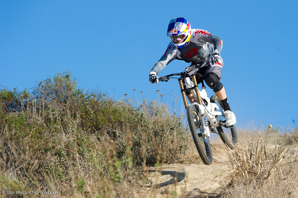 Gee Atherton rides his new GT Fury near Laguna Beach California