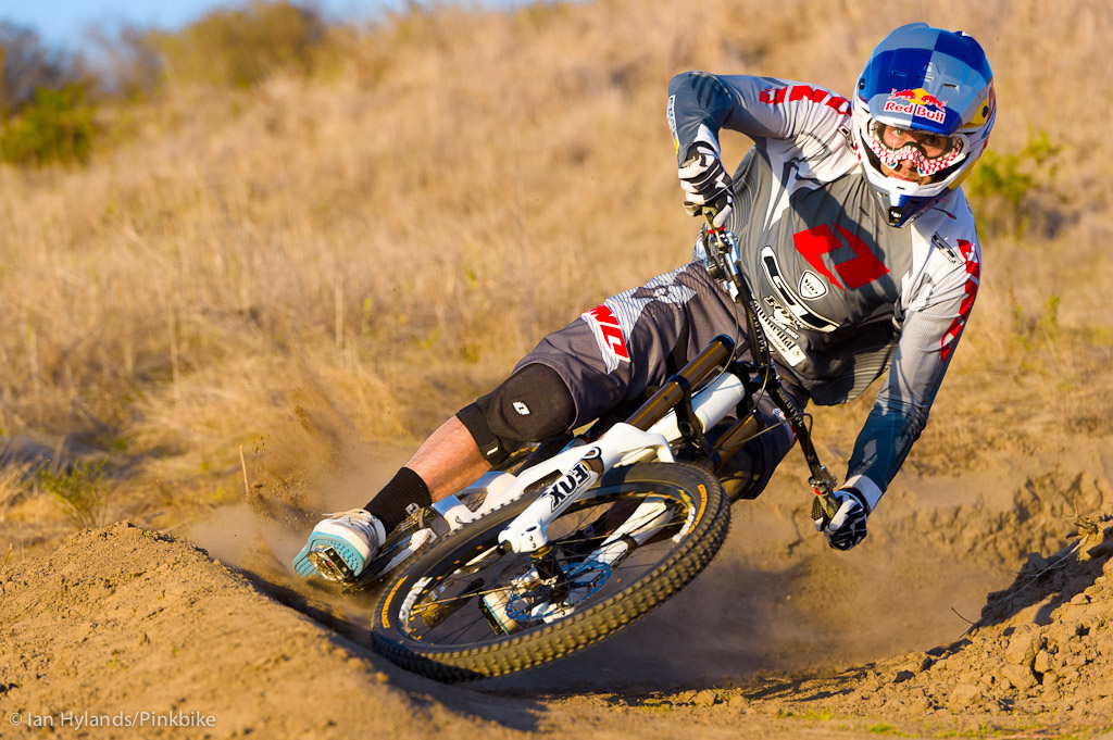 Gee Atherton rides his new GT Fury near Laguna Beach California