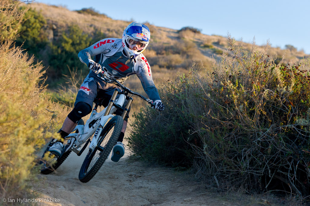 Gee Atherton rides his new GT Fury near Laguna Beach California