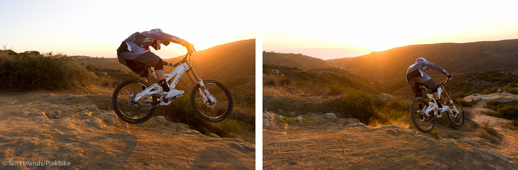 Gee Atherton rides his new GT Fury near Laguna Beach California