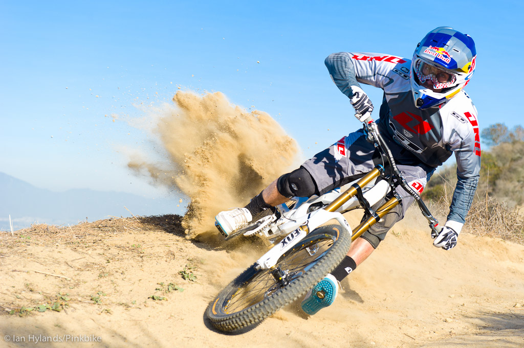 Gee Atherton rides his new GT Fury near Laguna Beach California