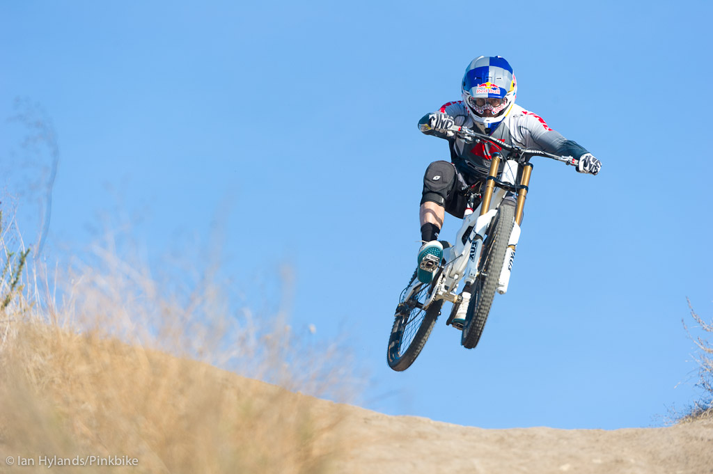 Gee Atherton rides his new GT Fury near Laguna Beach California