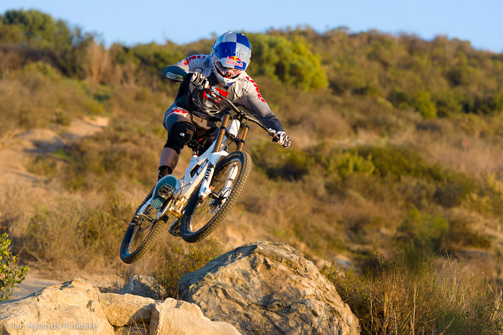 Gee Atherton rides his new GT Fury near Laguna Beach California
