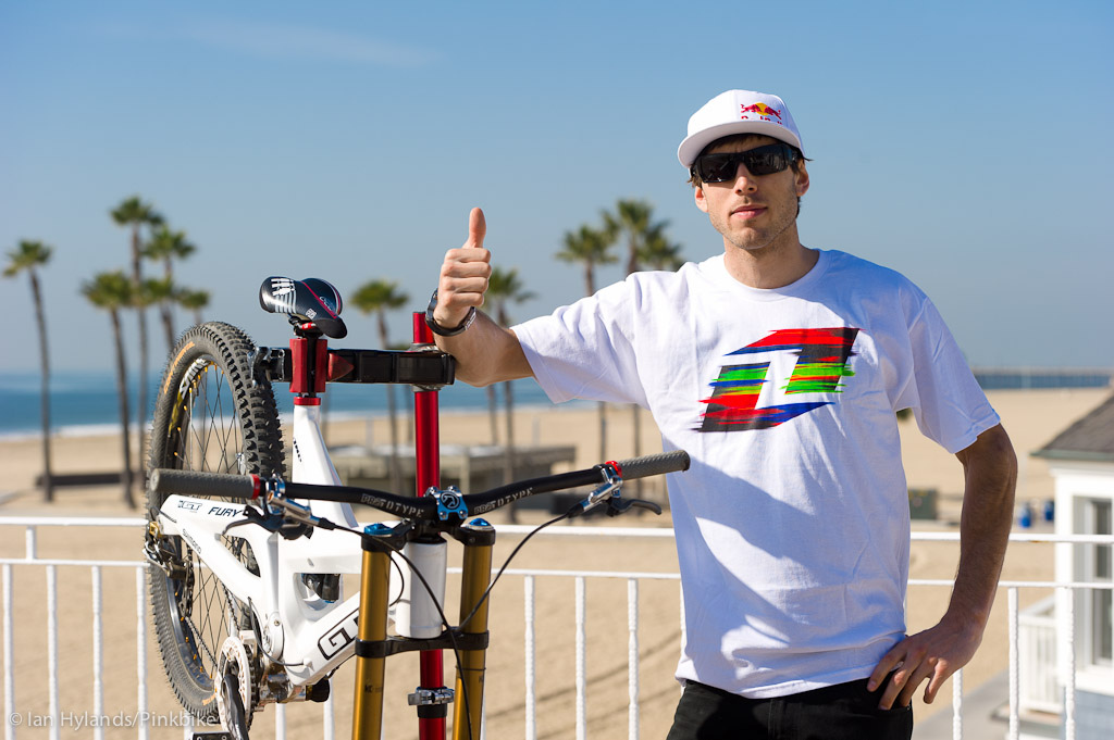 Gee Atherton gives the GT Fury a thumbs up 