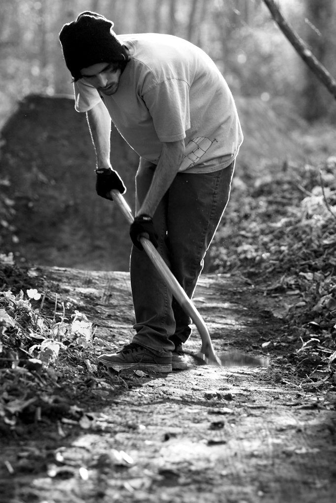 Digging.
