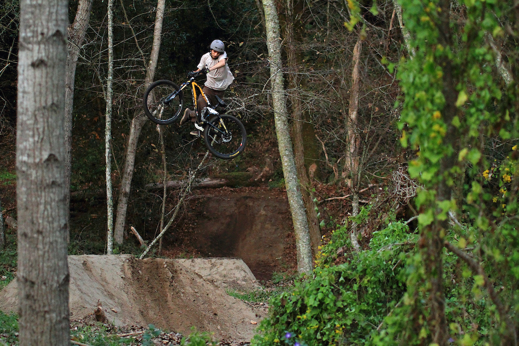 Throwing a nac over the road gap jump 