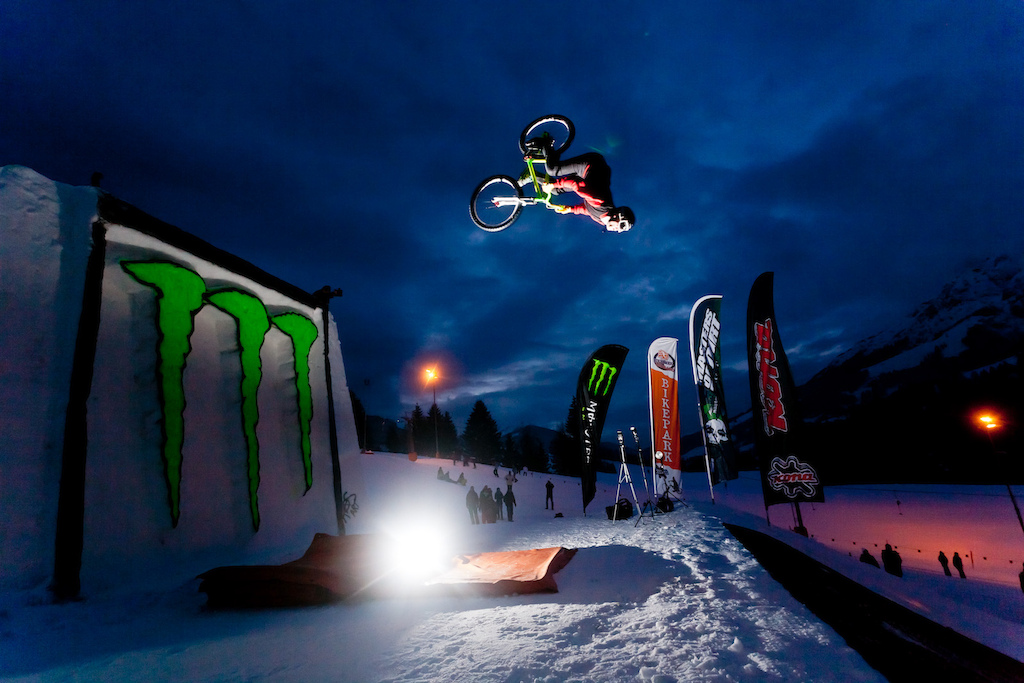 Sam Pilgrim flipping the step down.