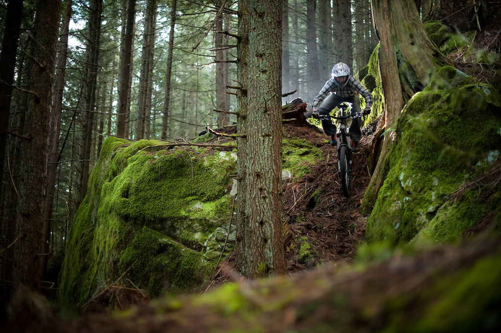 Kevin riding the Kona Entourage at Blanchard Mtn