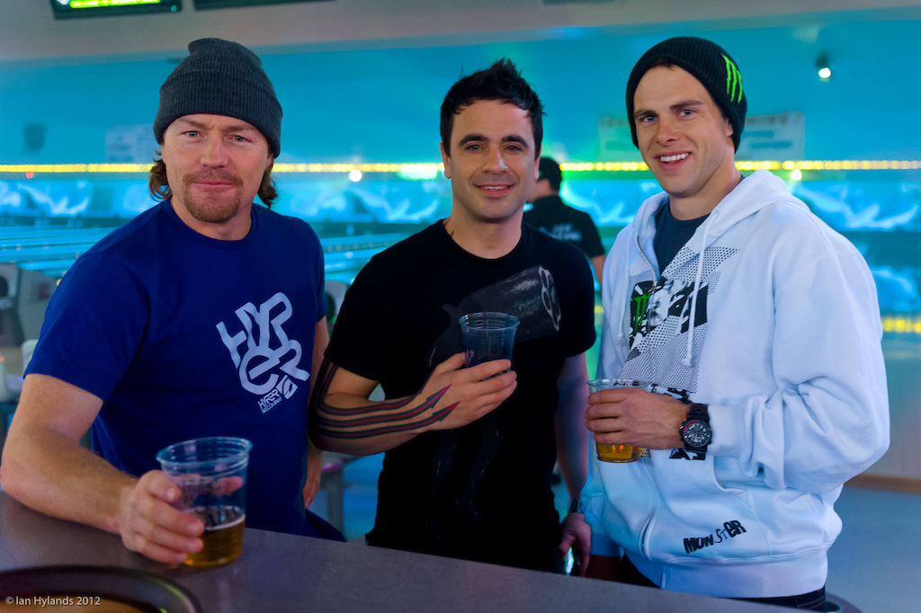 Eric Carter Pablo Tafoya and Cam Zink with Hyper Bikes.