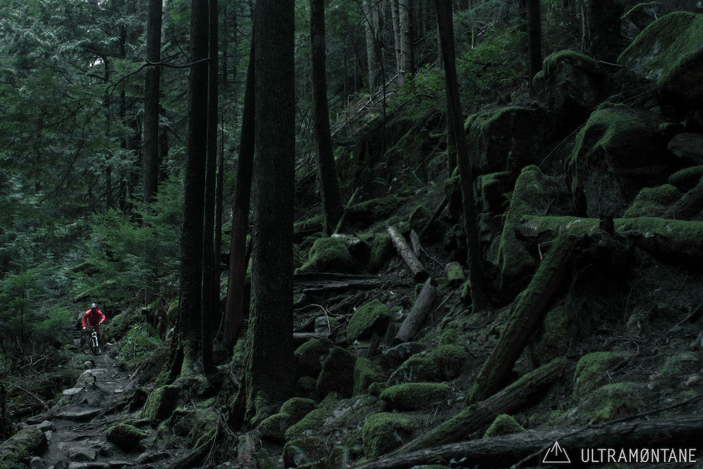 Single track and large rocks.